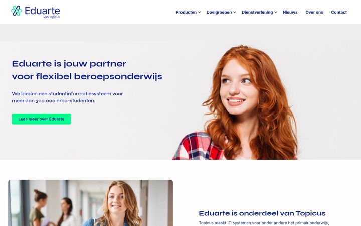 Screenshot di eduarte.nl