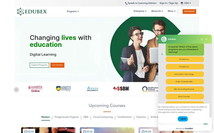 Screenshot of edubex.com