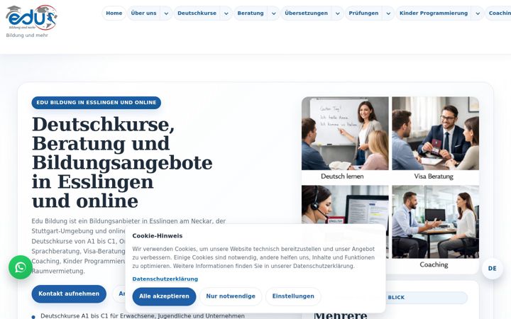 Snimka zaslona za edubildung.de