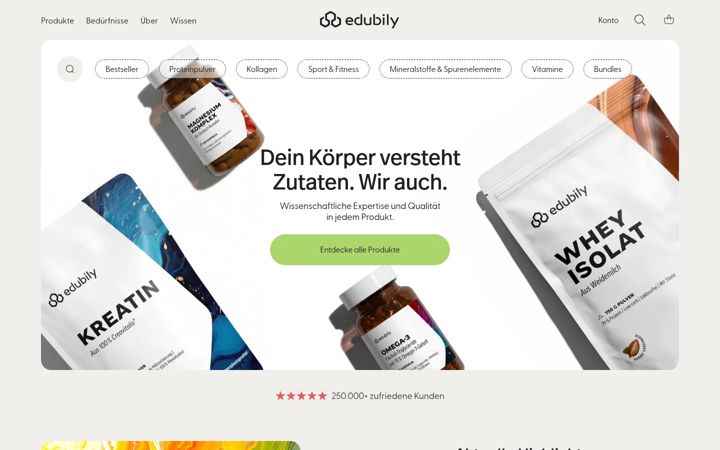 Screenshot of edubily.de