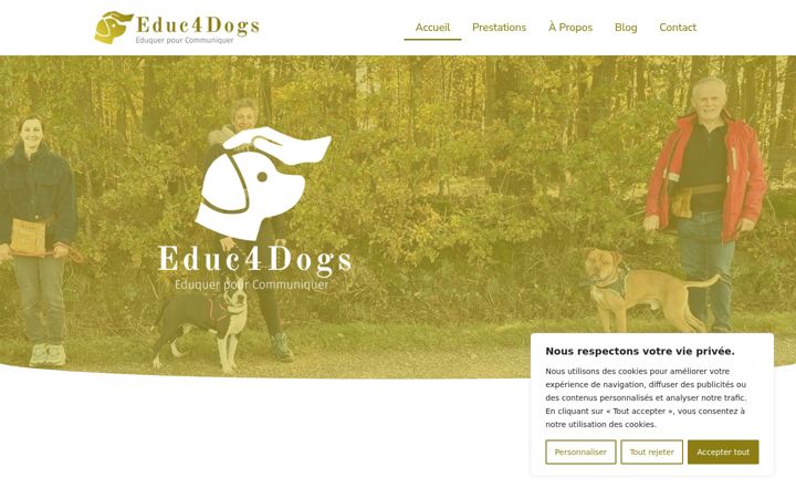 Screenshot of educ4dogs.fr