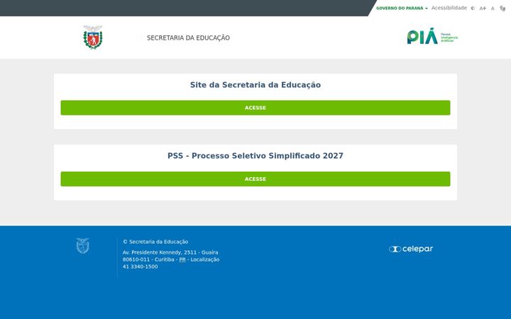 Screenshot of educacao.pr.gov.br