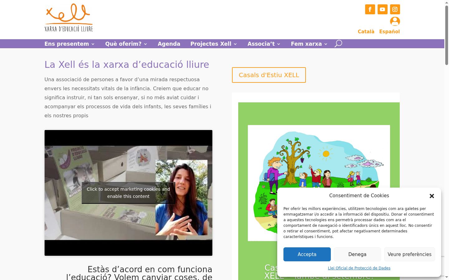 Ekrānuzņēmums ar piekrišanas baneri, kas tika rādīts pirms jebkādas mijiedarbības