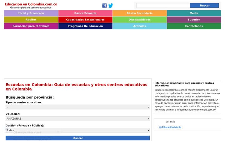 Screenshot of educacionencolombia.com.co