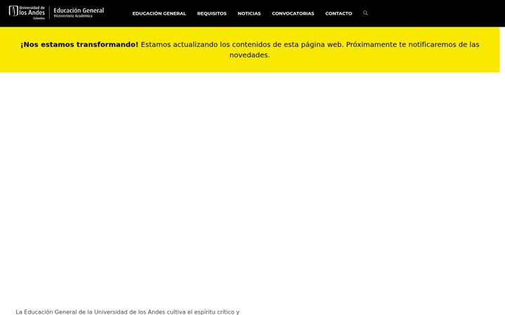Screenshot of educaciongeneral.uniandes.edu.co