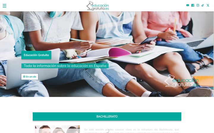 Screenshot of educaciongratuita.es