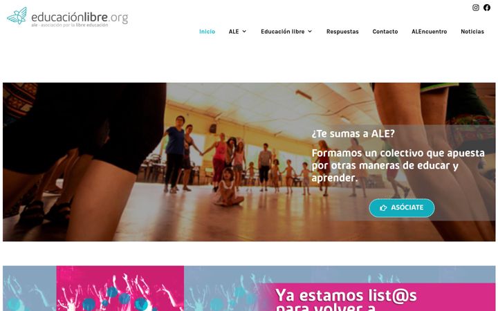 Screenshot of educacionlibre.org