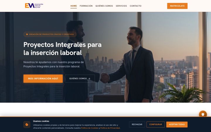Screenshot of educacionvirtualactiva.com