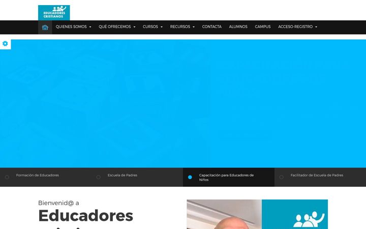 Snímek obrazovky educadorescristianos.org