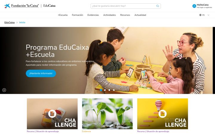 Screenshot of educaixa.org