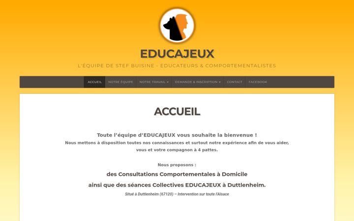 Screenshot of educajeuxchien.fr
