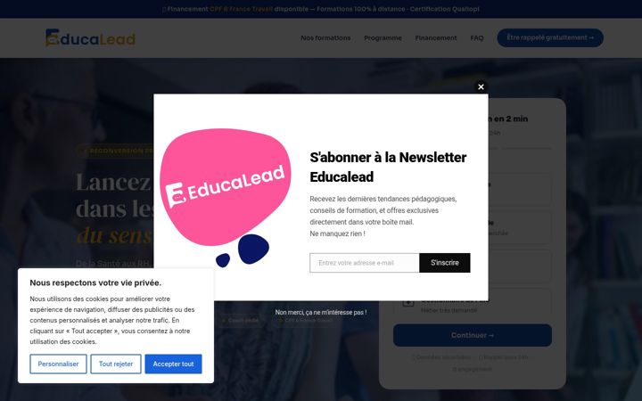 Screenshot of educalead.com