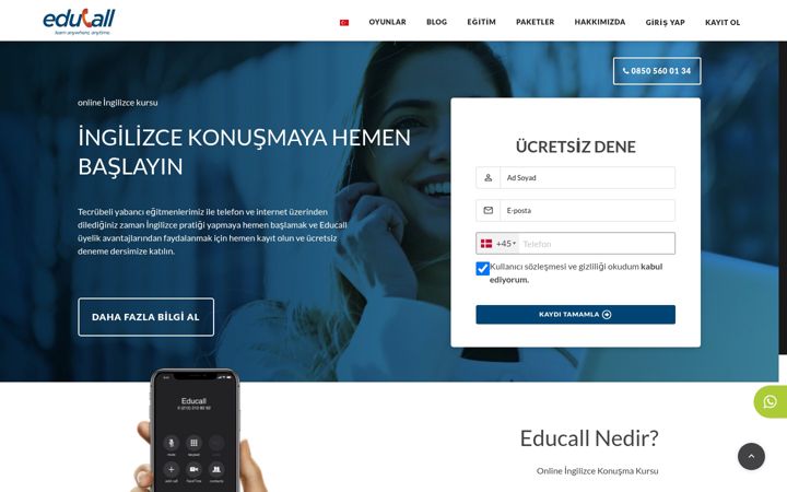 Screenshot of educall.com