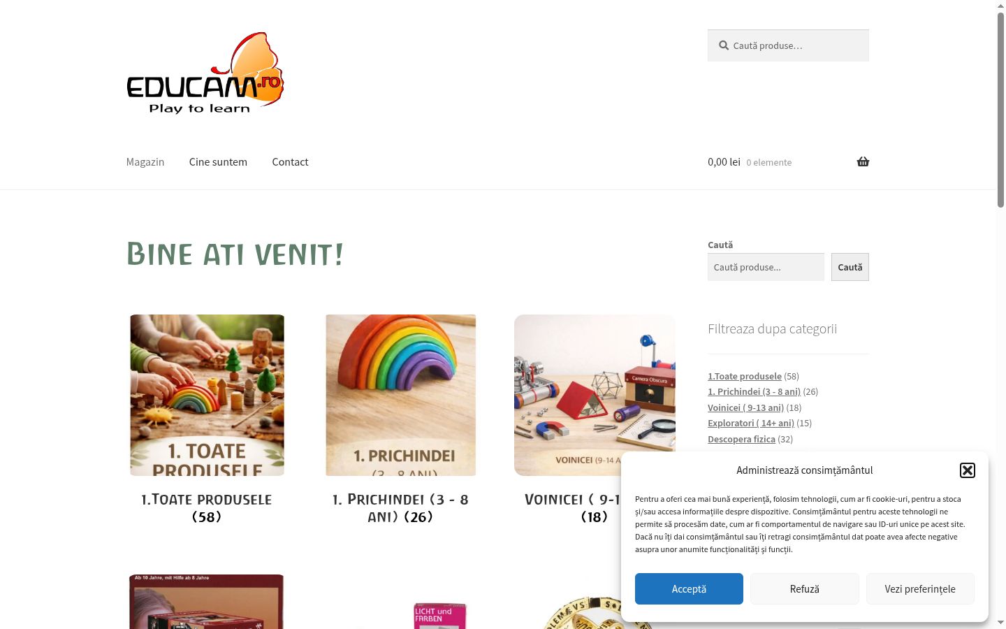 Screenshot van de toestemmingsbanner zoals getoond vóór enige interactie