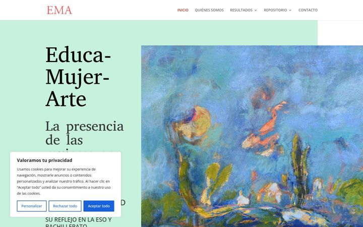 Screenshot of educamujerarte.com