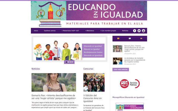 Screenshot of educandoenigualdad.com