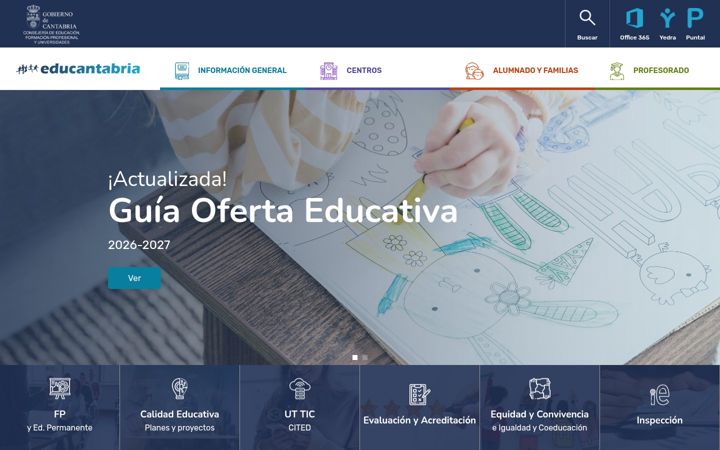 Screenshot of educantabria.es