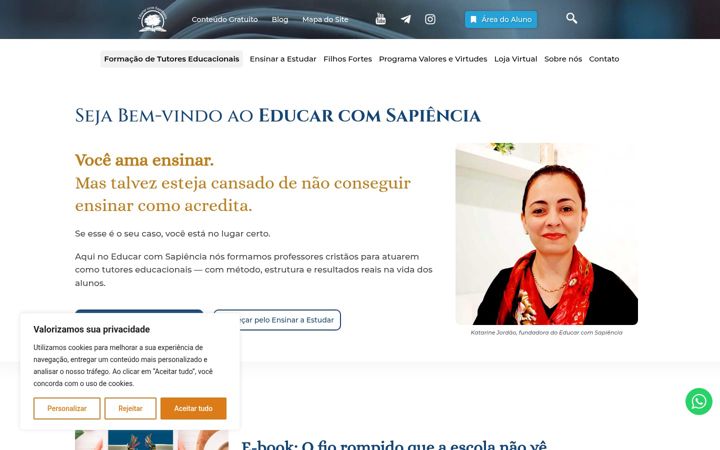 Screenshot of educarcomsapiencia.com.br