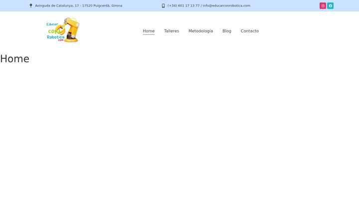 Screenshot of educarconrobotica.com
