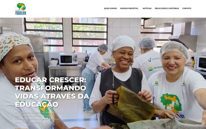 Snímek obrazovky educarcrescer.com.br