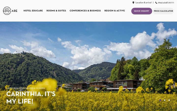 Screenshot of educare.co.at