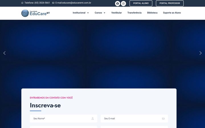 Screenshot of educaremt.com.br