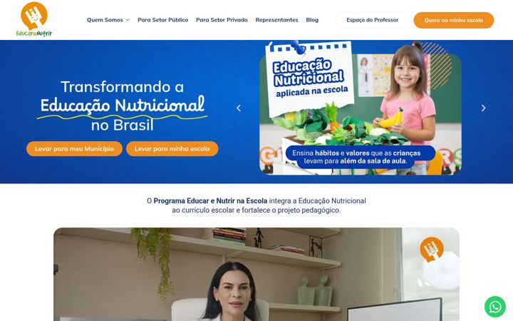 Snímek obrazovky educarenutrir.com.br