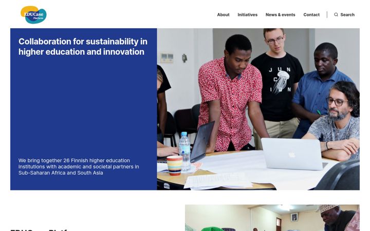 Screenshot of educase.aalto.fi