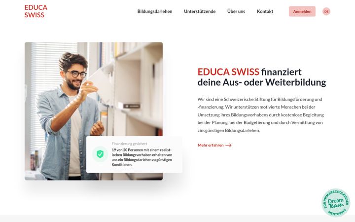 Skjámynd af educaswiss.ch
