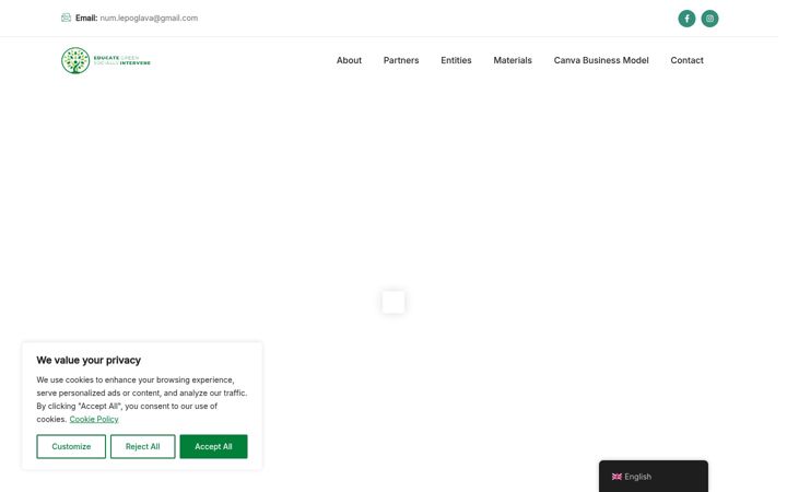 Skærmbillede af educate-green.eu