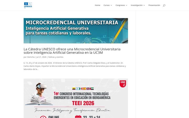 Screenshot of educate.uc3m.es