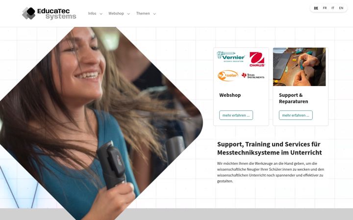 Skjámynd af educatec-systems.ch
