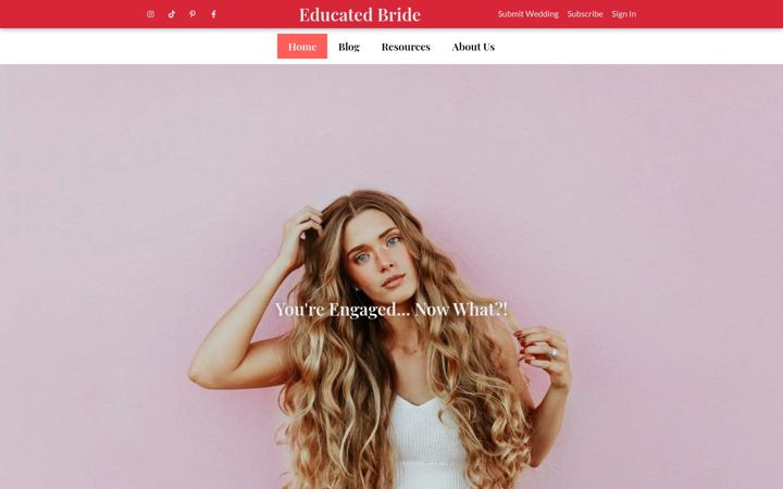 Screenshot of educatedbride.com