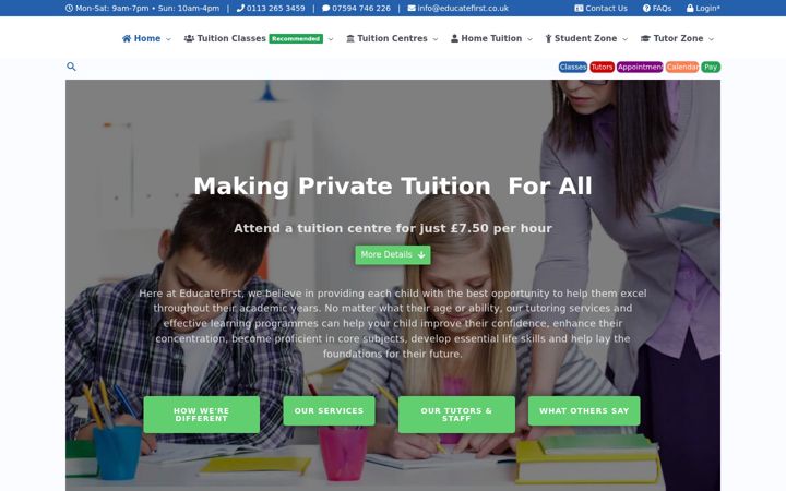 Screenshot του educatefirst.co.uk