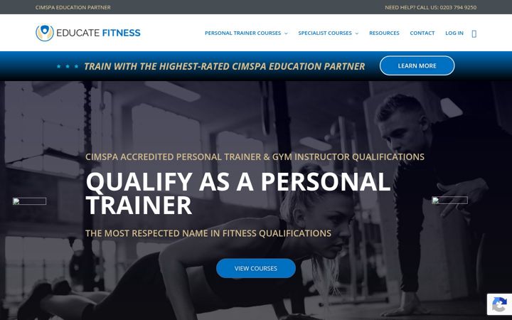 Screenshot of educatefitness.co.uk