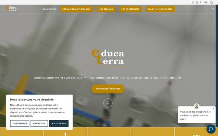 Skærmbillede af educaterra.fr