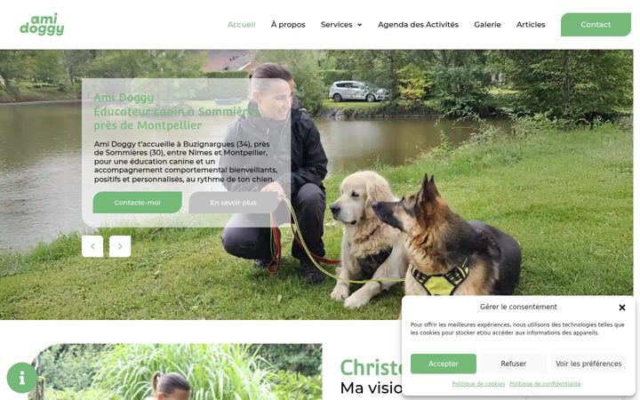 Screenshot of educateur-canin-montpellier.fr