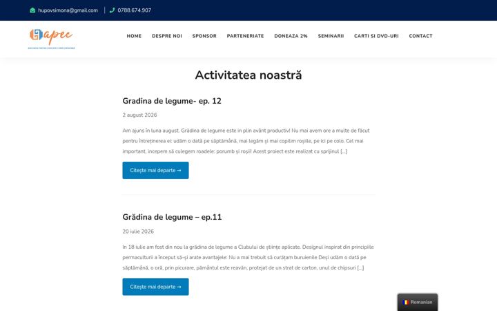 Snímek obrazovky educatiecomplementara.ro