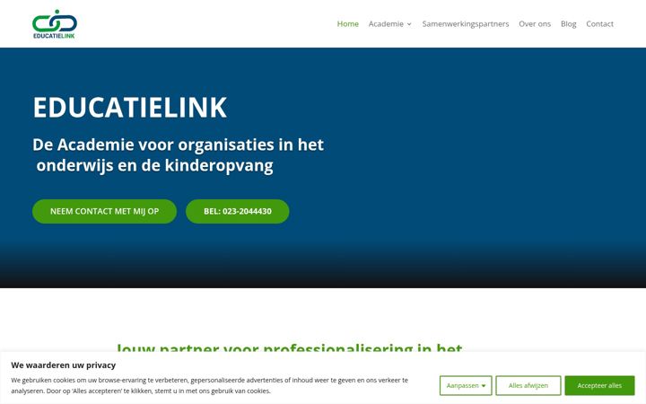 Skærmbillede af educatielink.nl