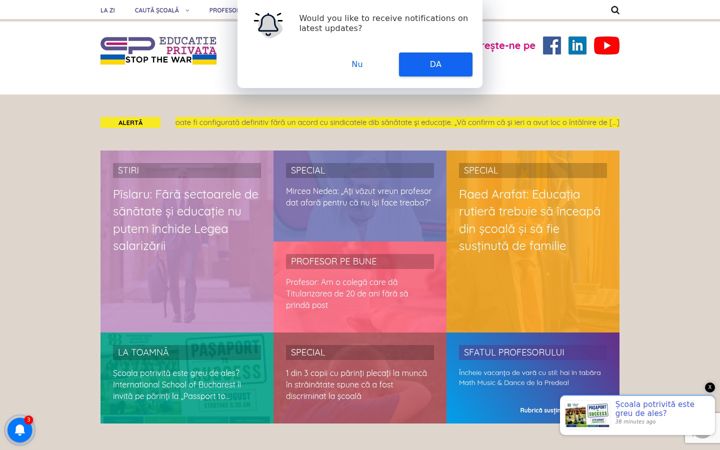 Screenshot of educatieprivata.ro