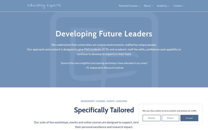 Screenshot of educatingexperts.com