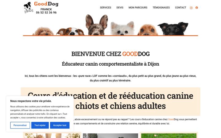 Screenshot of education-canine-dijon.fr
