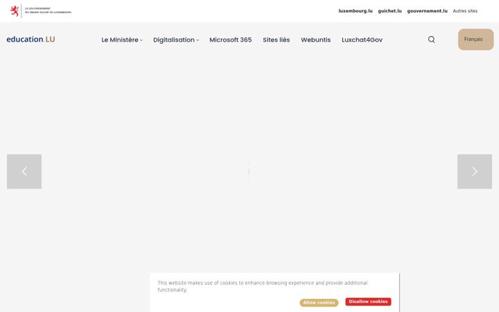 Screenshot of education.lu