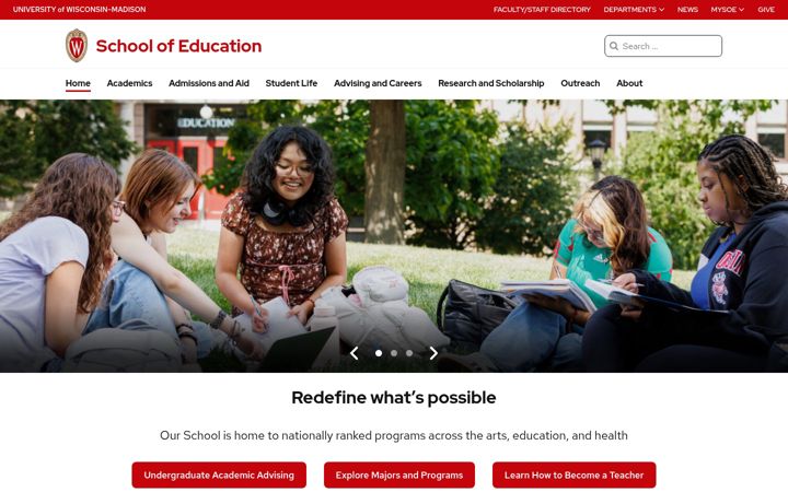 Capture d'écran de education.wisc.edu