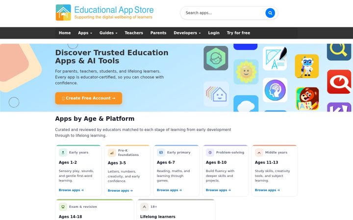 Screenshot of educationalappstore.com