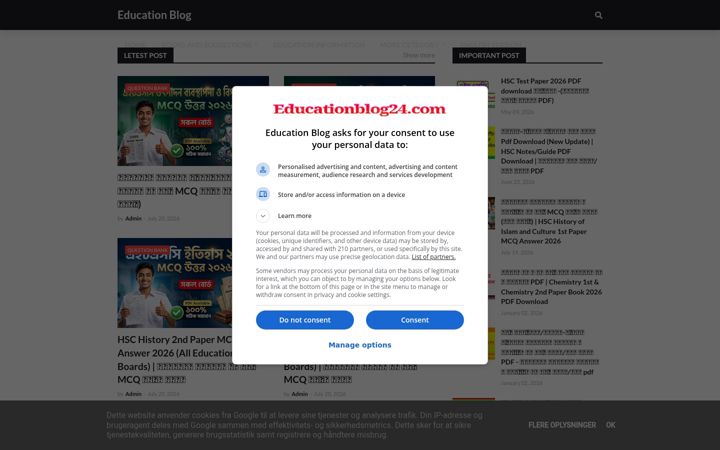Screenshot of educationblog24.com