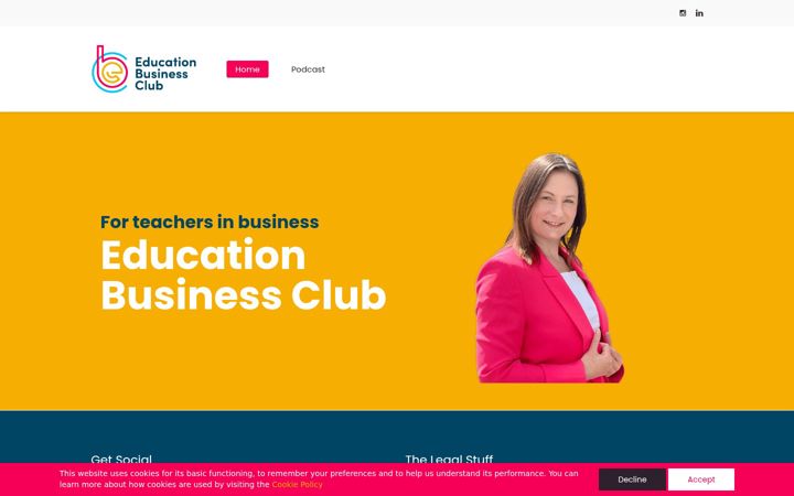 Screenshot of educationbusinessclub.co.uk