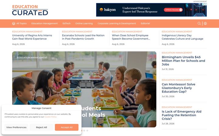 Screenshot of educationcurated.com