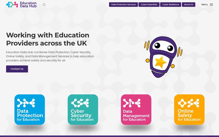 Screenshot του educationdatahub.org.uk