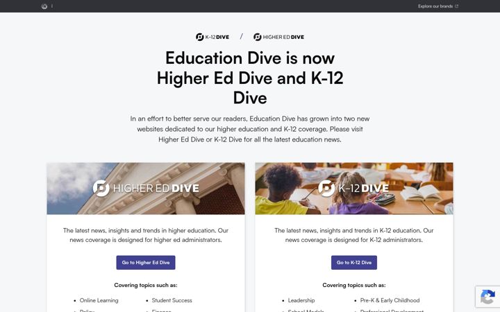 Screenshot of educationdive.com